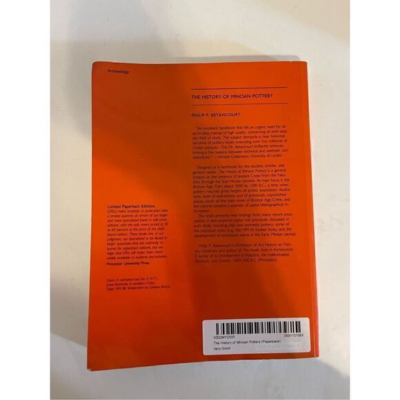 The History of Minoan Pottery by Philip P. Betancourt (1985, soft cover) - Picture 3 of 3